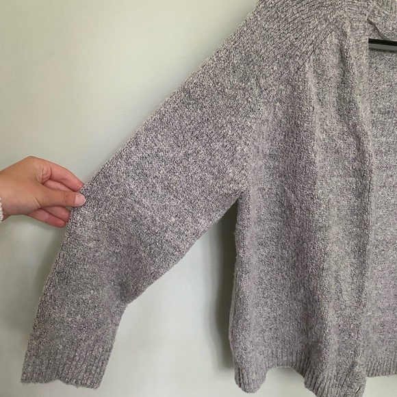 NWOT! ROXY heathered grey cardigan sweater - Picture 3 of 5